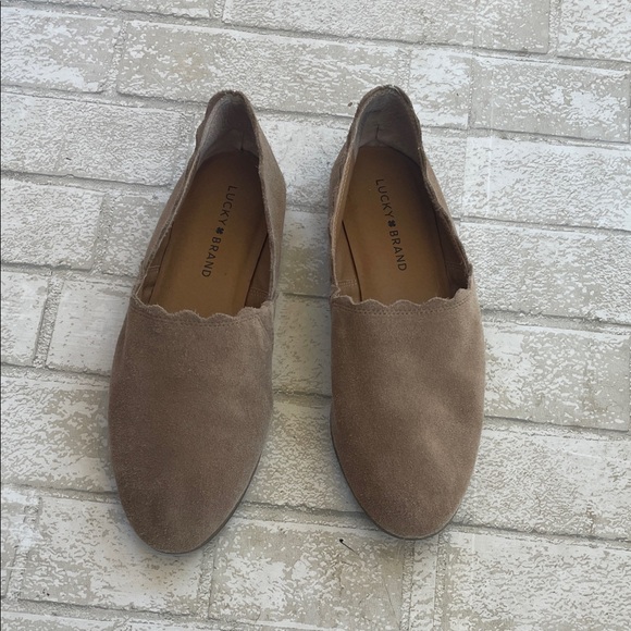 Lucky brand cloeey leather scalloped flats - Picture 2 of 9